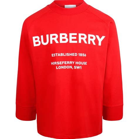 mens red burberry t shirt|Burberry t shirt long sleeve.